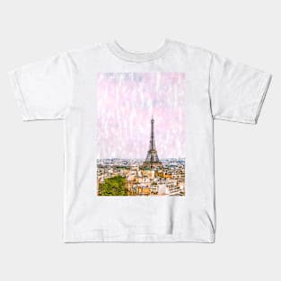 Eiffel Tower Paris Rooftops. For Eiffel Tower & Paris Lovers. Kids T-Shirt